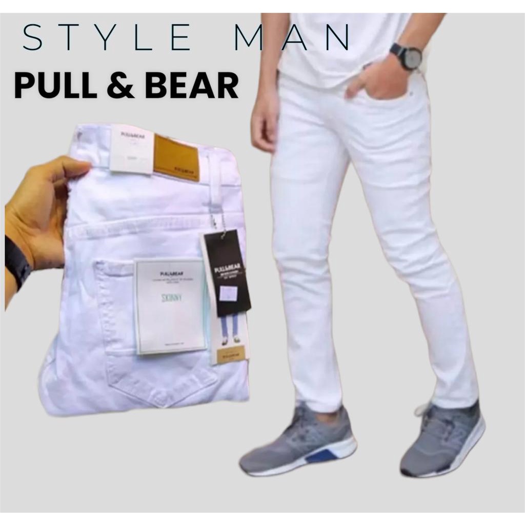 celana pull n bear skiny jeans // celana panjang polos pull n bear // celana import pria //murah//be