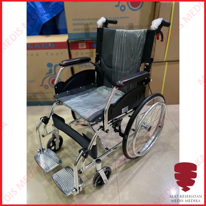 Kursi Roda Travelling 908 Sella Wheel Chair Aluminium Lipat Haji Umroh Travel