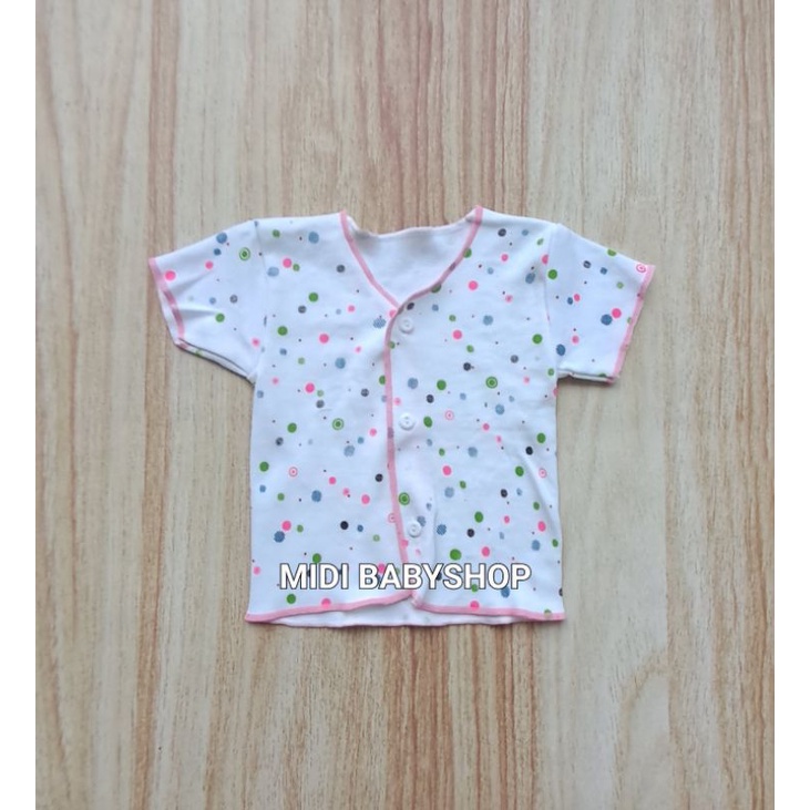 Baju Bayi Lengan Pendek Baru Lahir Polkadot Saffenda Baby SNI