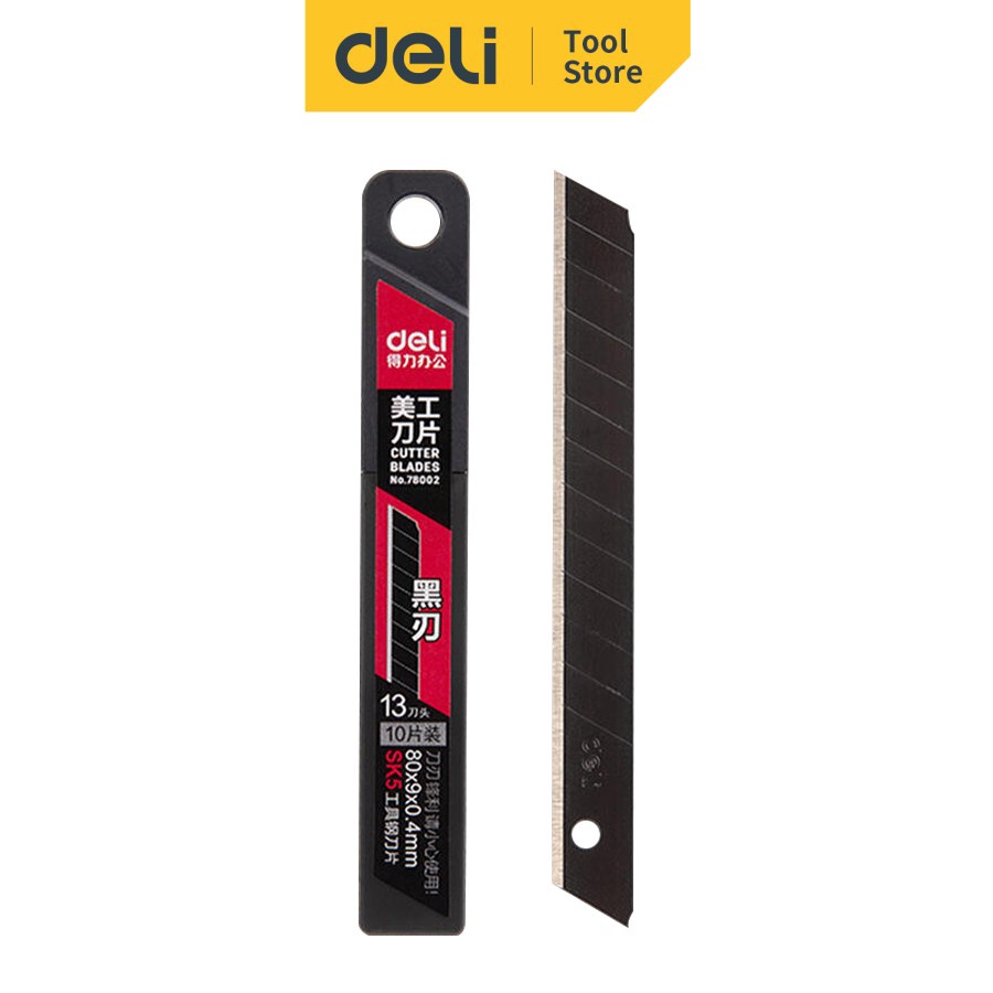 

Deli Cutter Blade / Isi Ulang Cutter SK5 Isi 10 pcs perkakas 78002