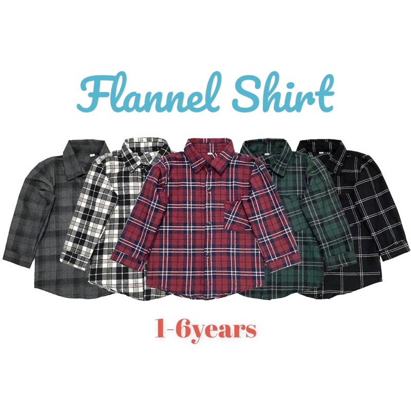 Kemeja Flannel panjang anak 1-6th gippokids