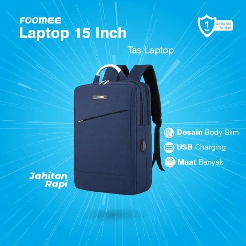 Tas Ransel USB Port Bisnis Backpack Bag Laptop FOOMEE YA01