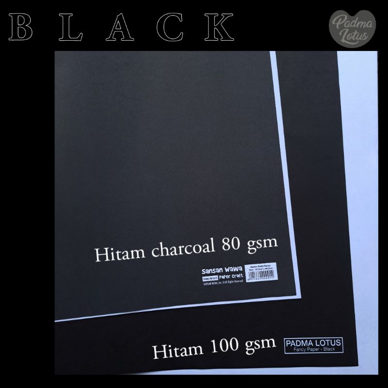 Kertas kado jumbo hitam black paper