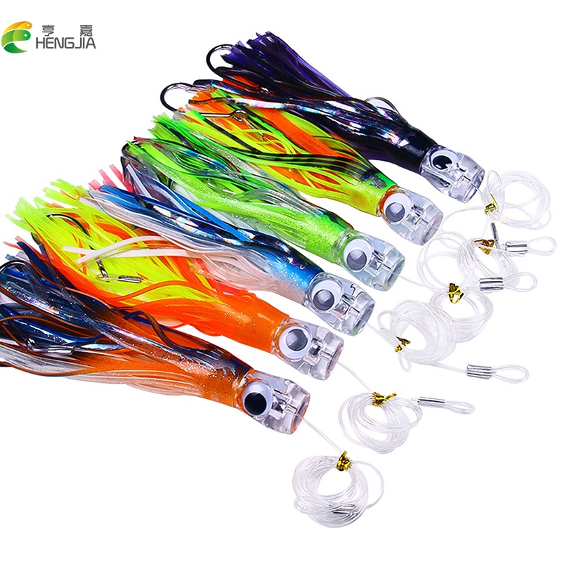 Hengjia 104g/67.8G Umpan Pancing Softlure Bentuk Cumi-Cumi Untuk Memancing Di Laut Hard bait Trolling Lure For Saltwater Fishing Tackle