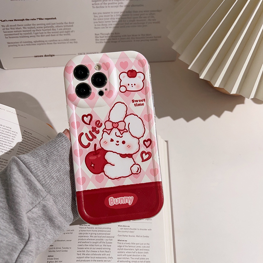 Soft Case Silikon Motif Kartun Kelinci Untuk Iphone 14 11 12 13 PRO MAX