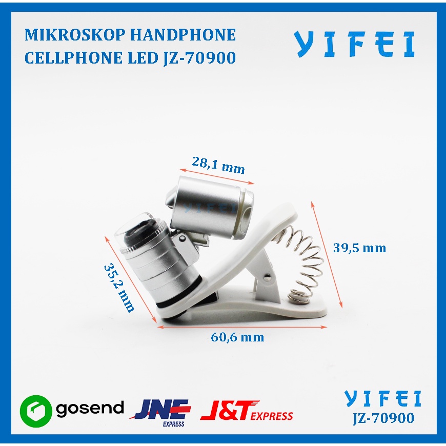MIKROSKOP HANDPHONE CELLPHONE MIRCROSCOPE CLIP TYPE LED YIFEI-70900