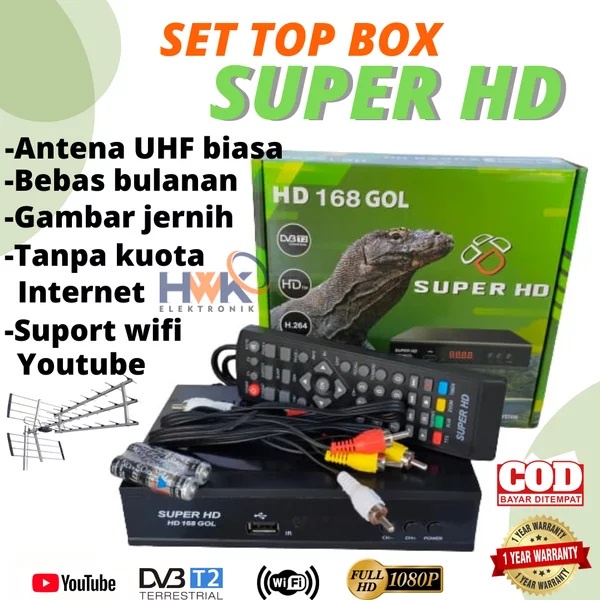 Receiver TV SET TOP BOX TV DIGITAL KOMODO SUPER HD HARIMAU FULL HD 160 STB TV DIGITAL RECEIVER