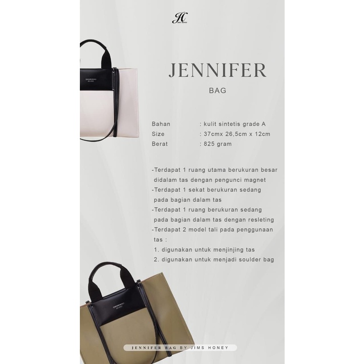 Tas Jennifer Tote Bag Jims Honey