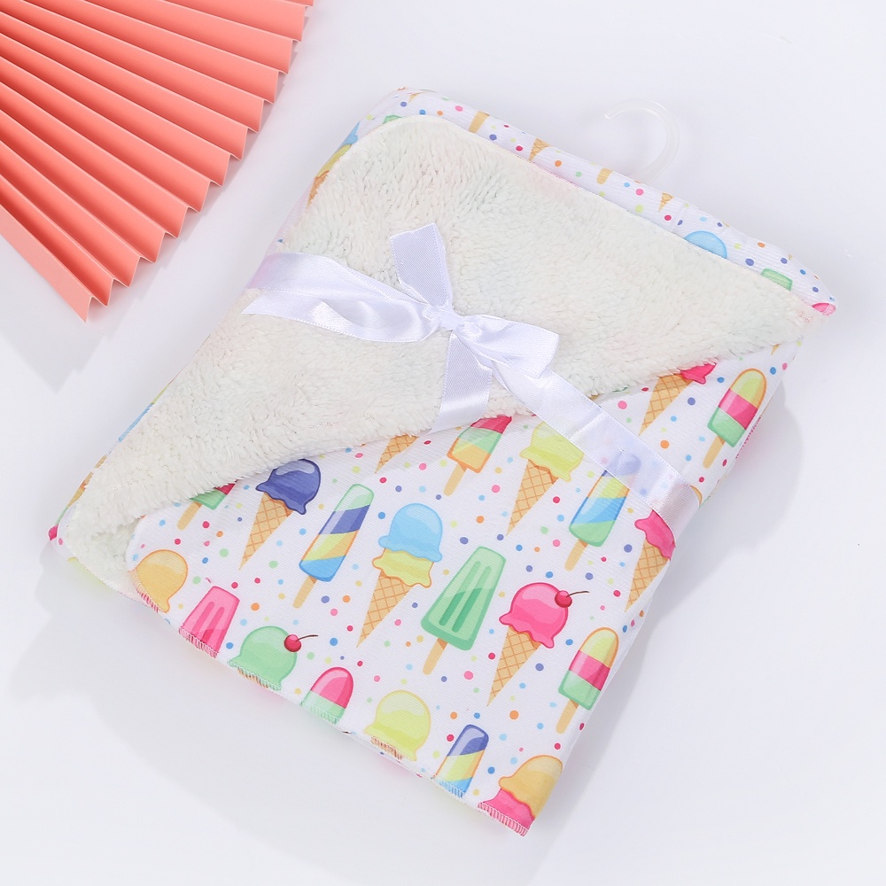 selimut bayi double layer polyester 100% selimut bulu lembut karakter halus motif lucu