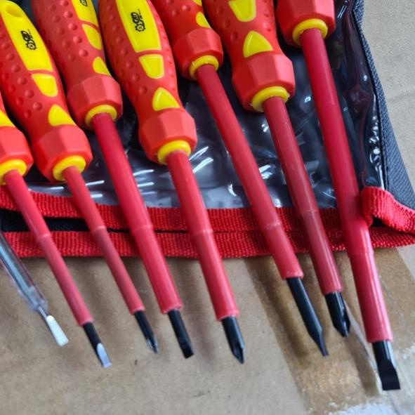 Obeng listrik set 8pcs 1000 v obeng listrik 1000 volt