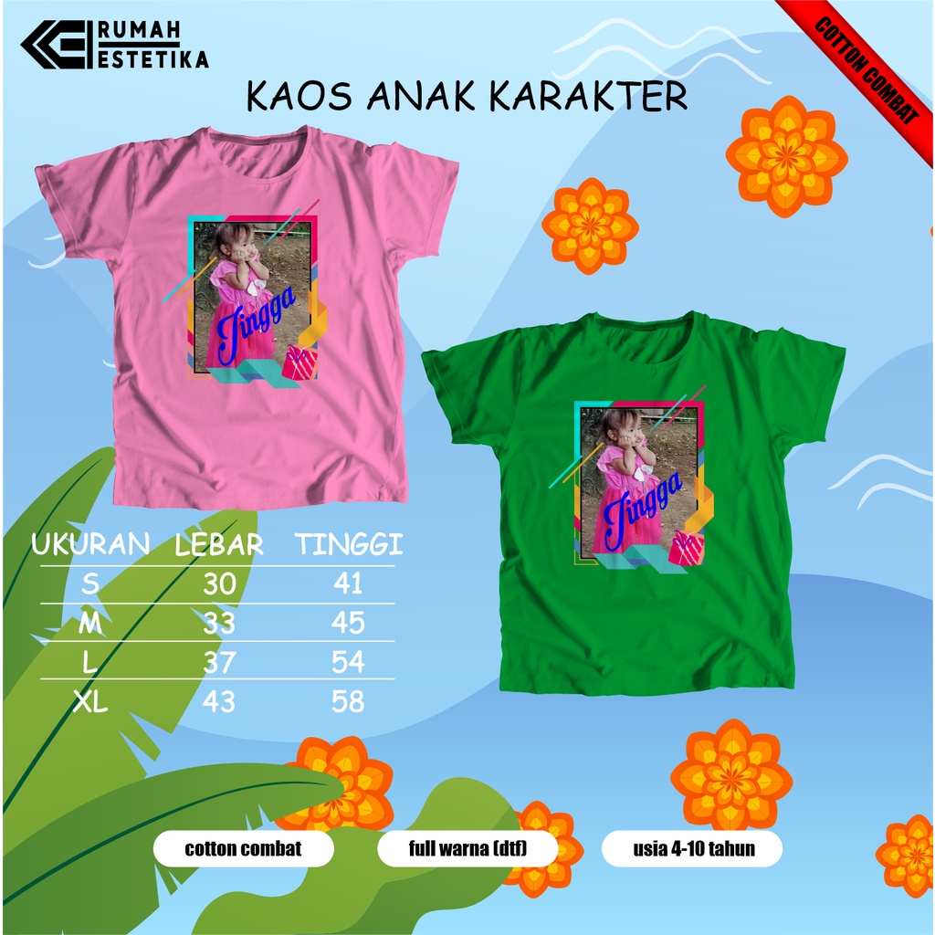 Kaos custom poto|kaos poto anak|kaos anak custom poto