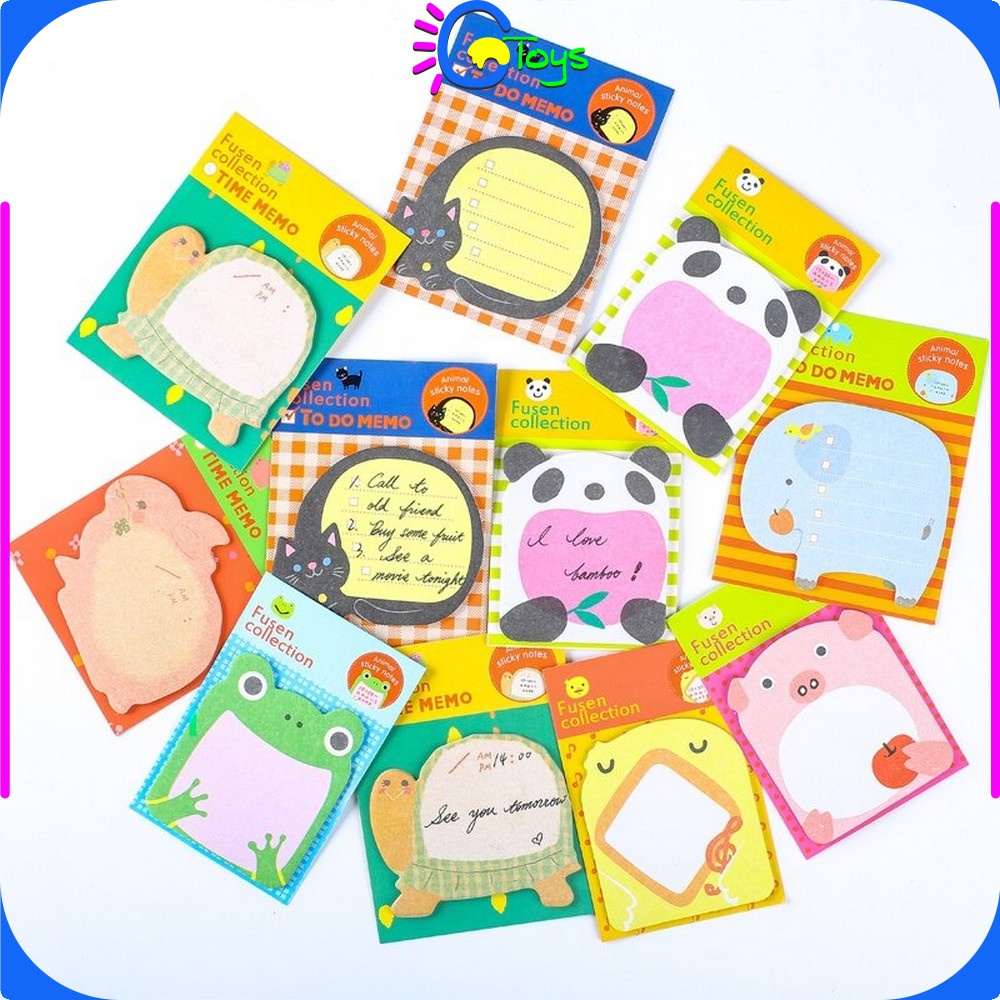 

CR-A3 Sticky Notes Motif Binatang Tempelan Kertas Catatan Memo Note Karakter Animal Lucu Unik