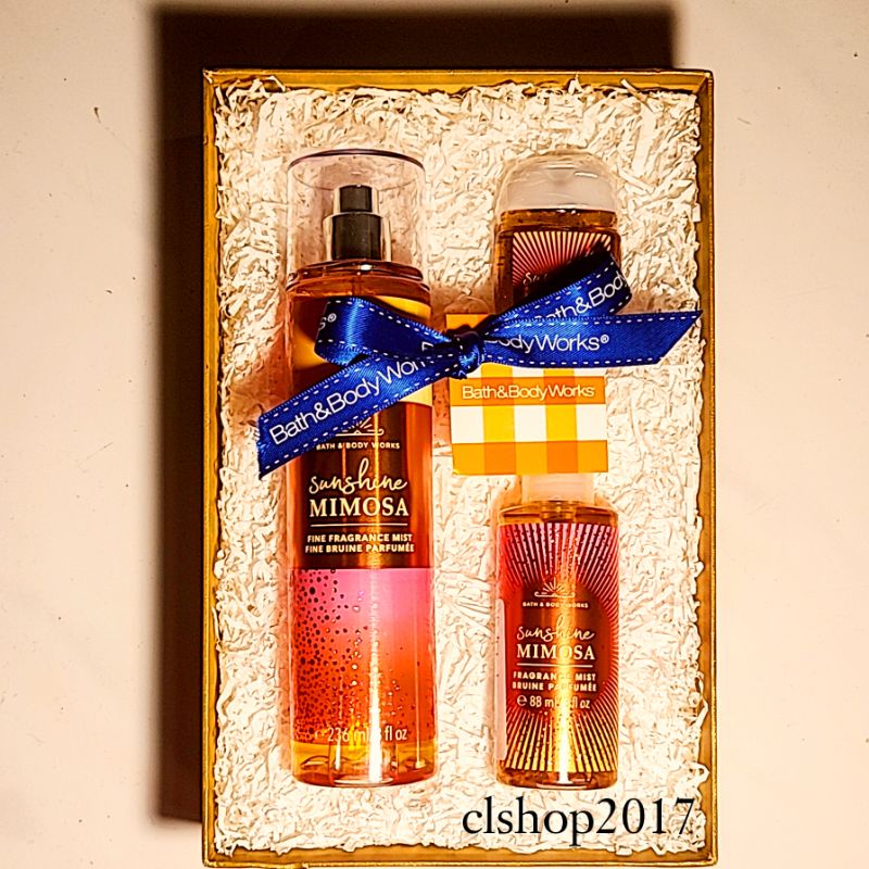 BBW SUNSHINE MIMOSA GIFT SET PAKET BATH &amp; BODY WORKS