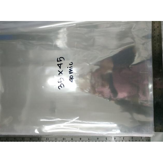 

35 x 45 cm Plastik OPP TEBAL Double Seal (100 lbr) (lem/seal)