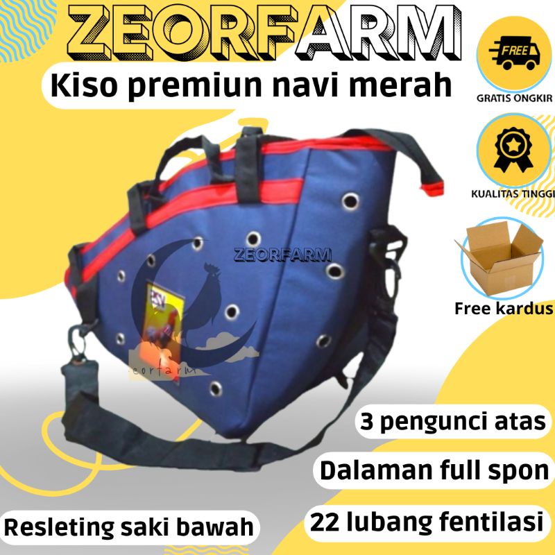 tas kiso ayam premium berkualitas tinggi super nyaman navi merah zeorfarm