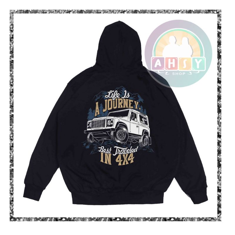jaket JUMBO Hoodie 4×4 OFF-ROAD LIFE IS A JOURNEY size S , L , XL, 2XL ~ 5XL