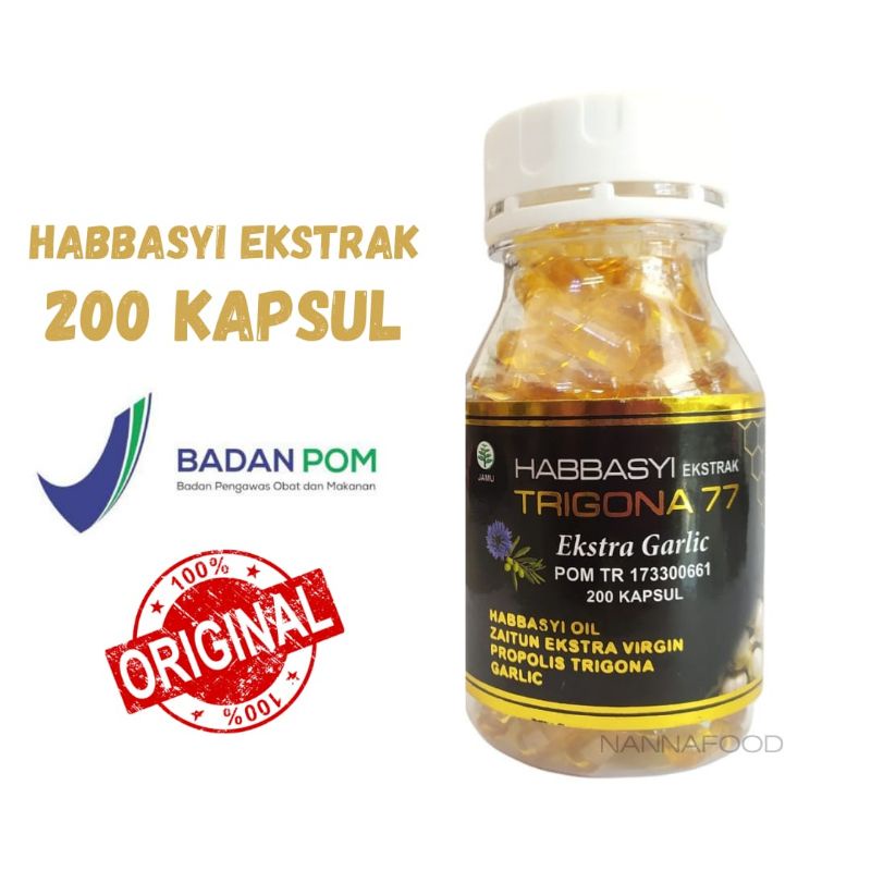 Habbatussauda Extra Trigona 77 Garlic Propolis - Habbasyi Habatusauda Ekstra  200 kapsul