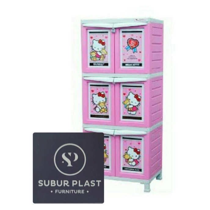 

lemari plastik napolly Hello Kitty stock ready