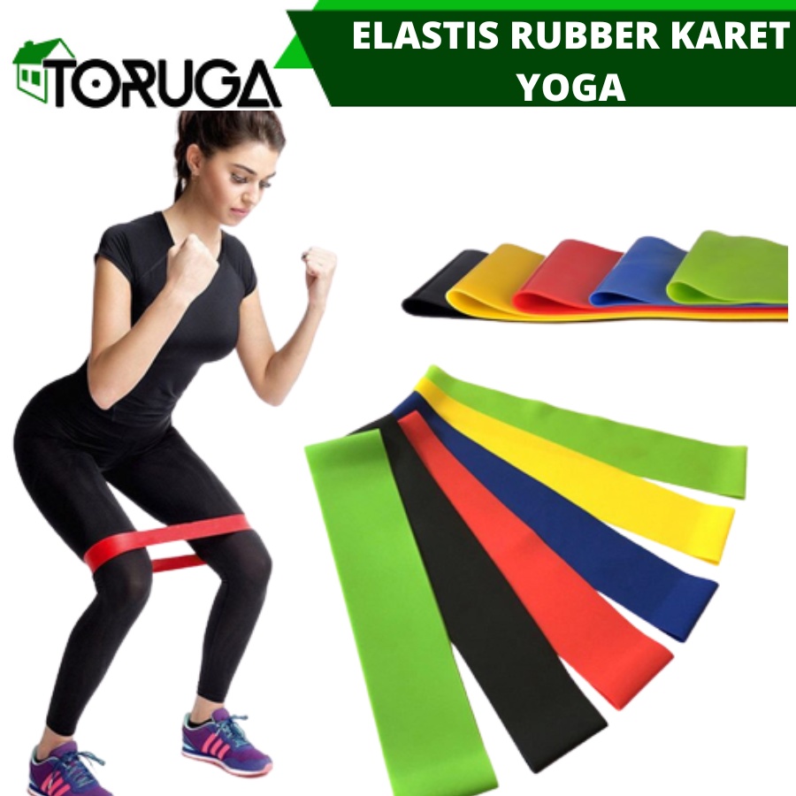Elastis Rubber karet gelang ketahanan yoga peralatan Stretching Fitnes