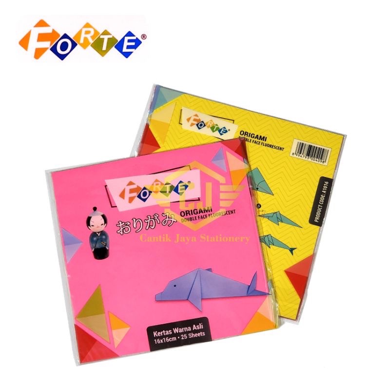 

Kertas Origami FORTE 16x16cm Double Side Face Fluorescent 16 x 16 cm