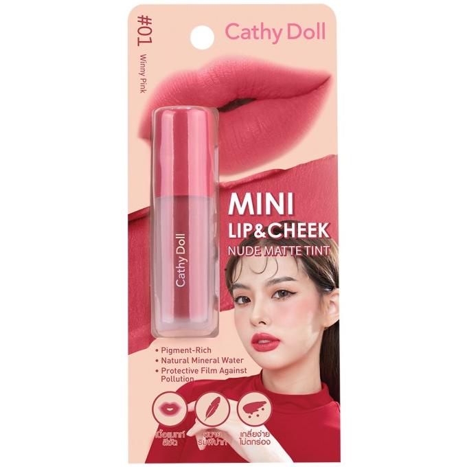 SALE Cathy Doll Mini Lip and Cheek Nude Matte Tint Win Metawin Tine 2gether