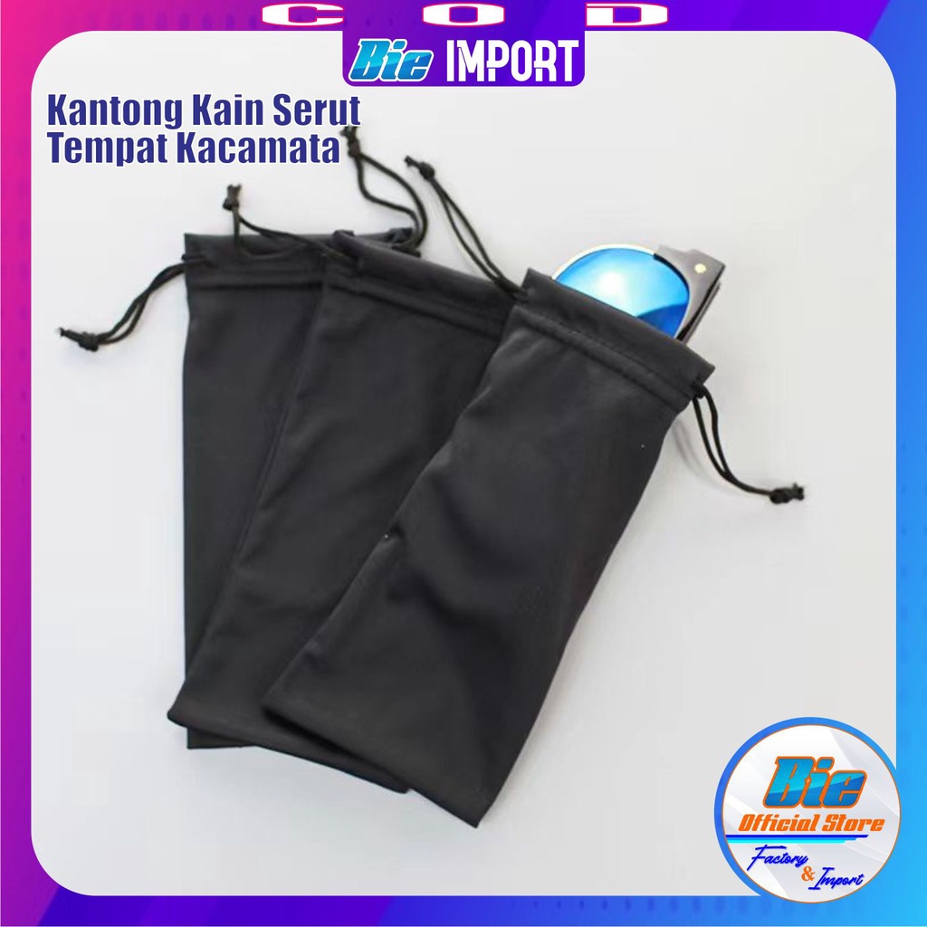 Tempat Kacamata Kain Serut Simple Impor Best Seller