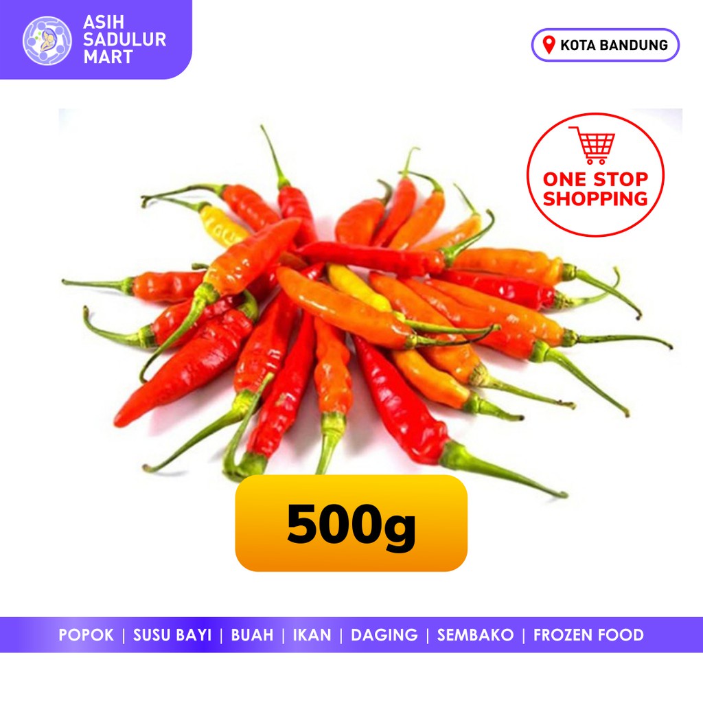 Cabe Rawit Merah 500g Fresh Promo Bandung