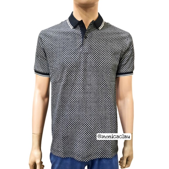 Kaos Polo Pria Poshboy Original Greece Poloshirt Modern Classic Katun Hitam motif