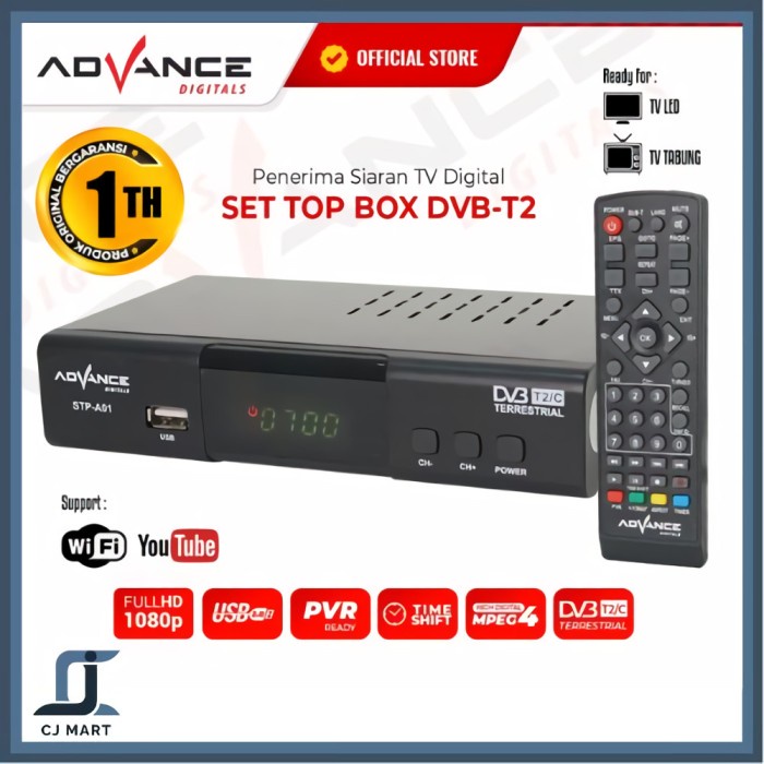 Advance STB Set Top Box TV Digital Receiver Penerima Siaran Full HD