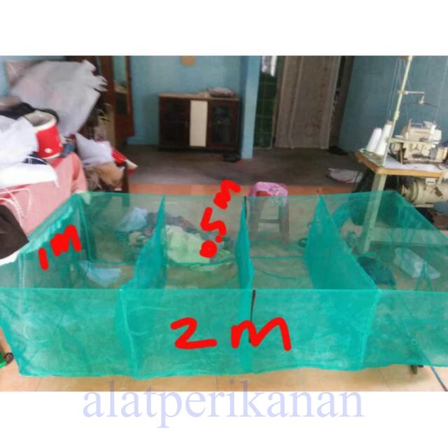 Keramba Sekat Jaring Karamba Kerambah Hapa Tanjaran Ikan Sortir Lele Kasa Ijo