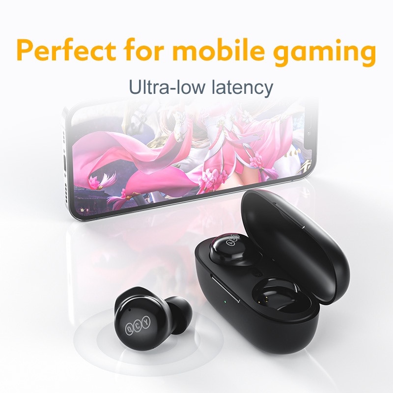 QCY TWS Bluetooth Earphone with Charging Case - QCY-T17 - White