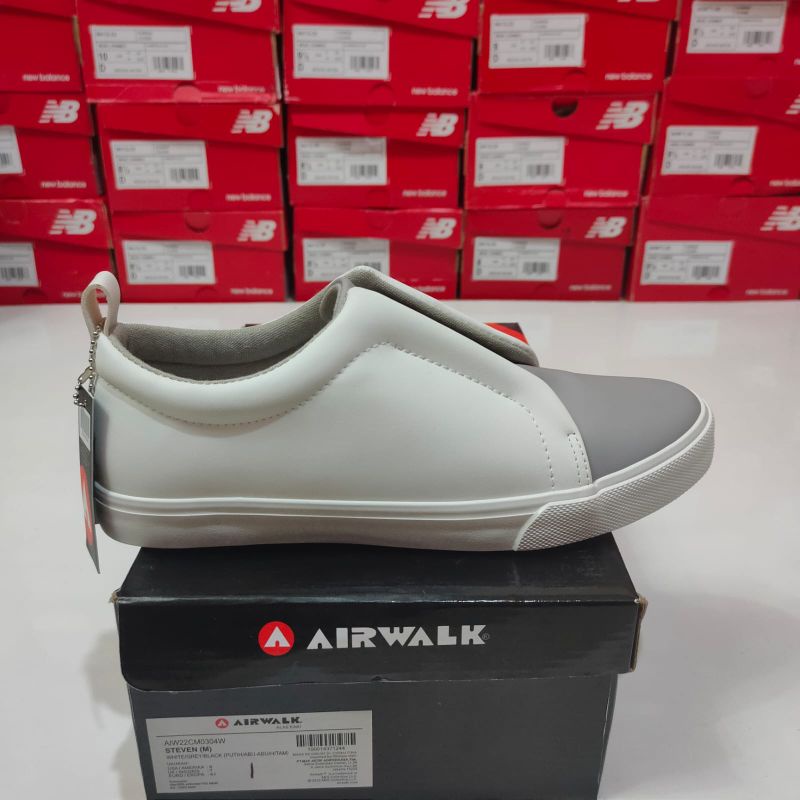 Sepatu Airwalk Steven White Grey Black Men's Shoes Original