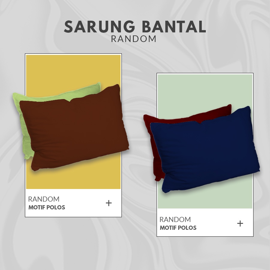 Sarung Bantal Polos Motif Karakter Motif Kotak (Random)