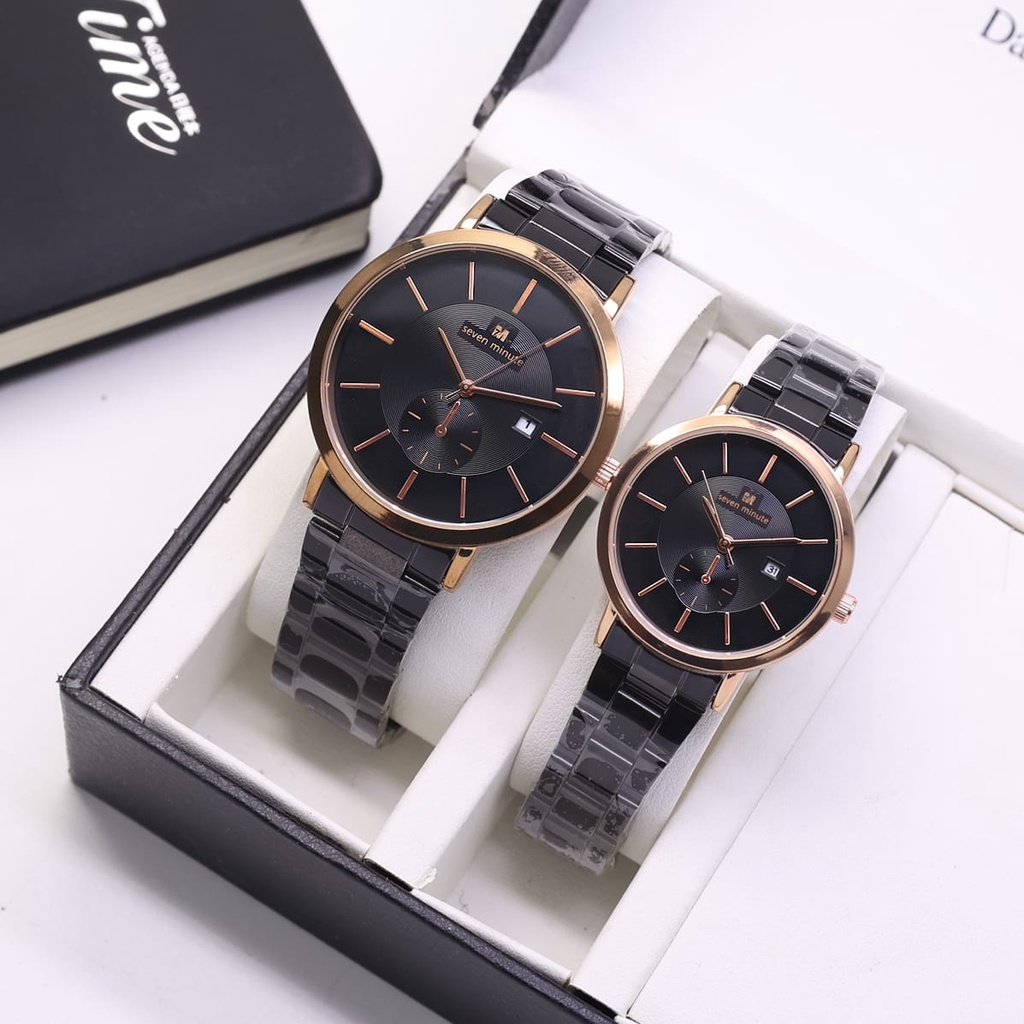 Jual Seven Minute Original Jam Tangan Couple Rantai Chrono Variasi ...