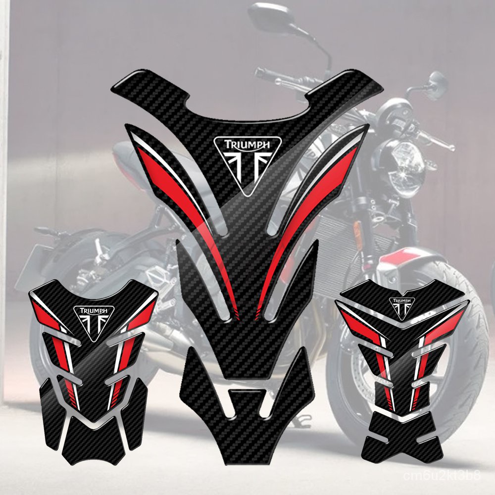 &For Triumph 675 765 Tiger 800 900 Speed Triple 3D Carbon-look Motorcycle Tank Pad Protector Sticke