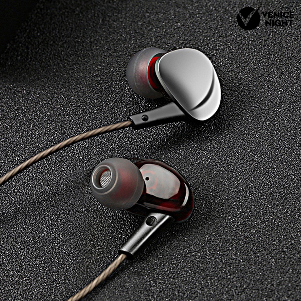 (VNEP) (Berkabel) S10 Earphone High Fidelity 6D Surround Sound Effect Ringan 3.5mm In-ear HD-kompatibel Panggilan Gaming Earphone untuk Bermain Game