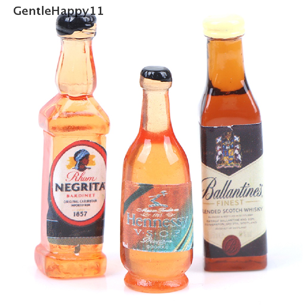 Gentlehappy 10Pcs 1: 12rumah Boneka Miniatur Minuman Model Anggur Boneka Aksesoris Makanan Dapur id