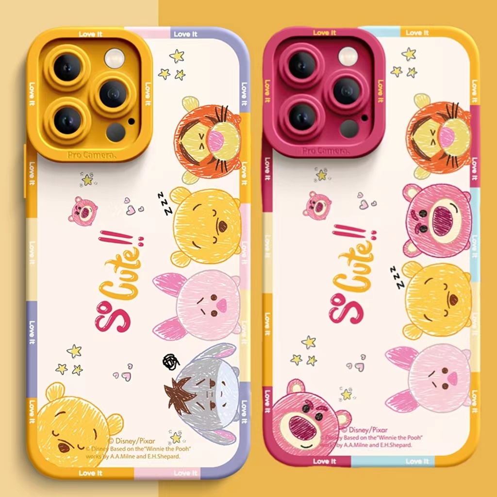 Ins Soft Case TPU Motif Disney Untuk iPhone 14 14pro 14Plus 14prm 13pro 13pro 13prm 11 7Plus 8Plus Xr XS 12pro Max