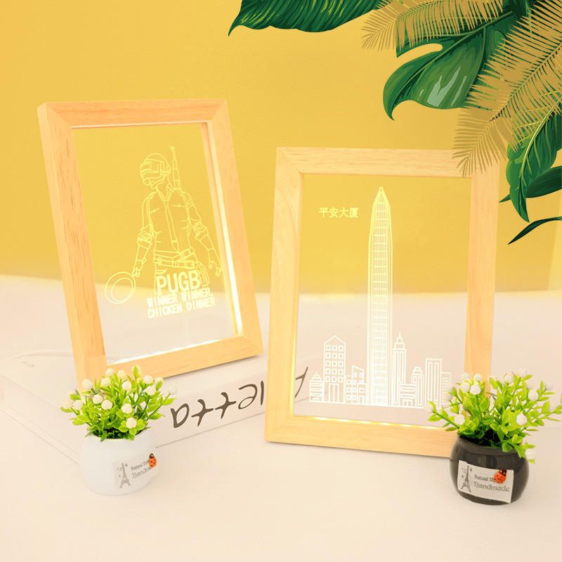 A4 Led Frame / Bingkai Led Acrylic DIY / Lampu Hias Acrylic / Stand Led acrylic