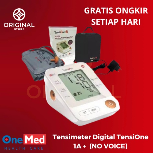 TENSI Digital TensiOne 1A Onemed  / Tensimeter alat ukur tekanan darah digital ONEMED + Adaptor (NO VOICE)