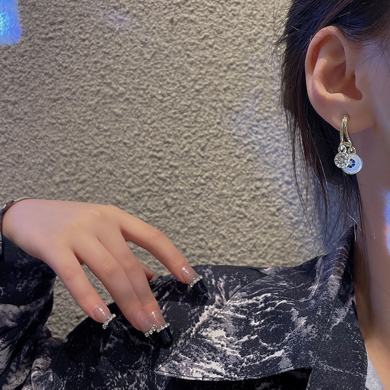 Anting Stud Desain Fritillary Bahan 925 silver