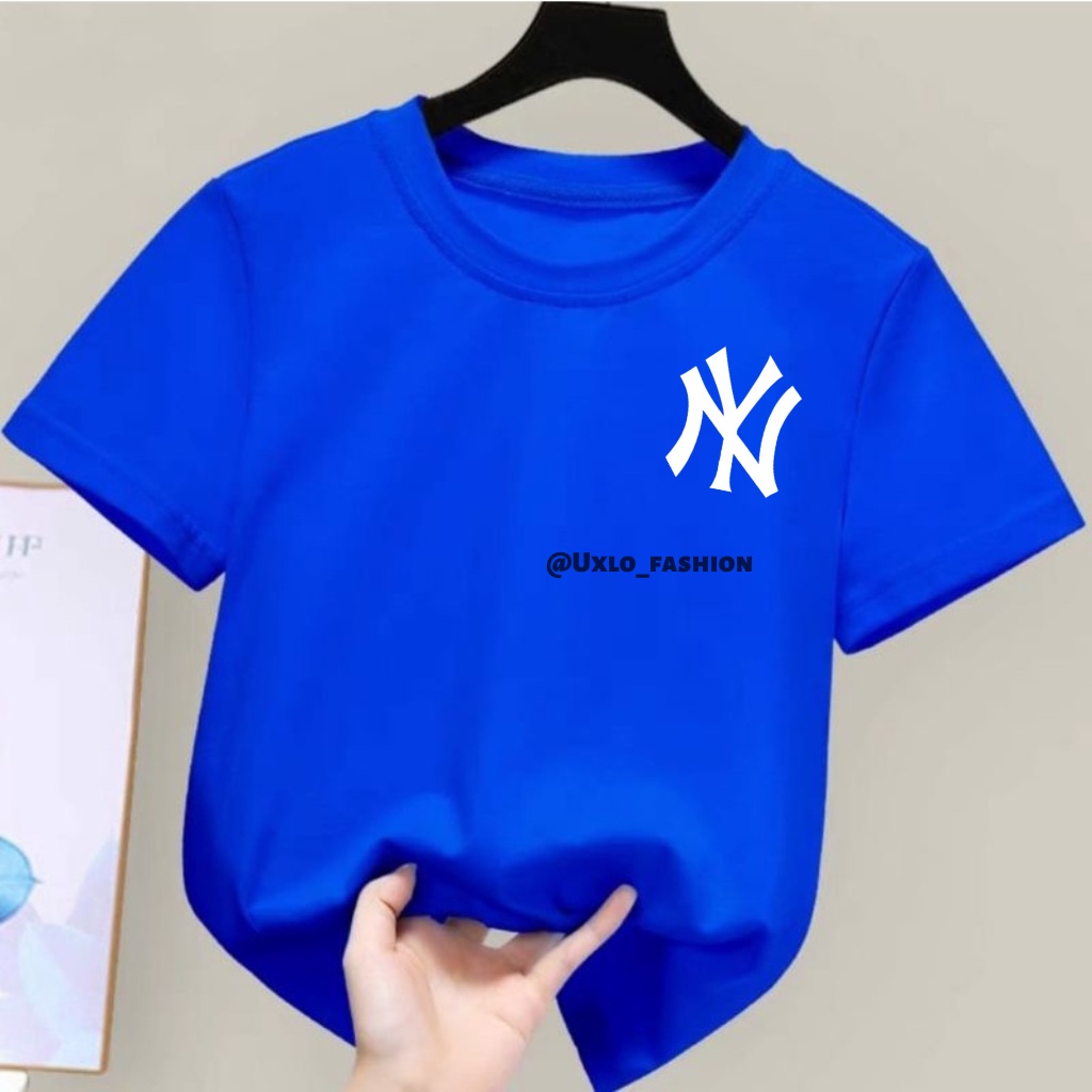 BAJU KAOS ANAK LAKI LAKI DAN PEREMPUAN UNISEX MOTIF GAMBAR NY LOGO UMUR 2 SAMPAI 9 TAHUN UXLO FASHION