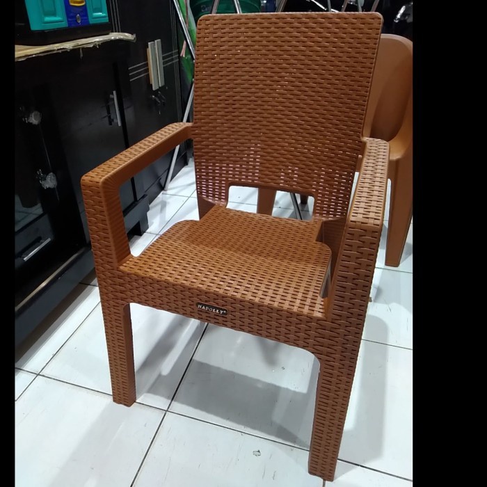 NAPOLLY Kursi Plastik Motif Ayaman KRS 8R3 - Warna random