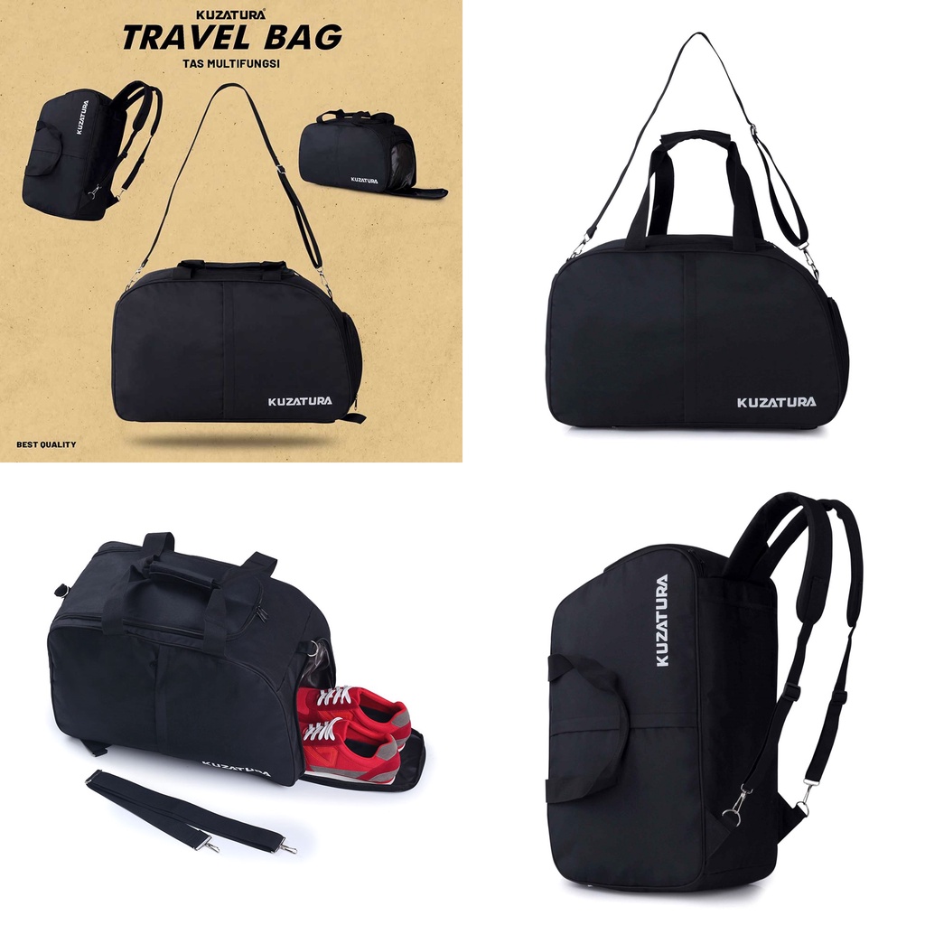 Tas Travel Gym Fitness Kuzatura Bag Multifungsi Tas Sepatu Baju Olahraga Travelbag Duffelbag