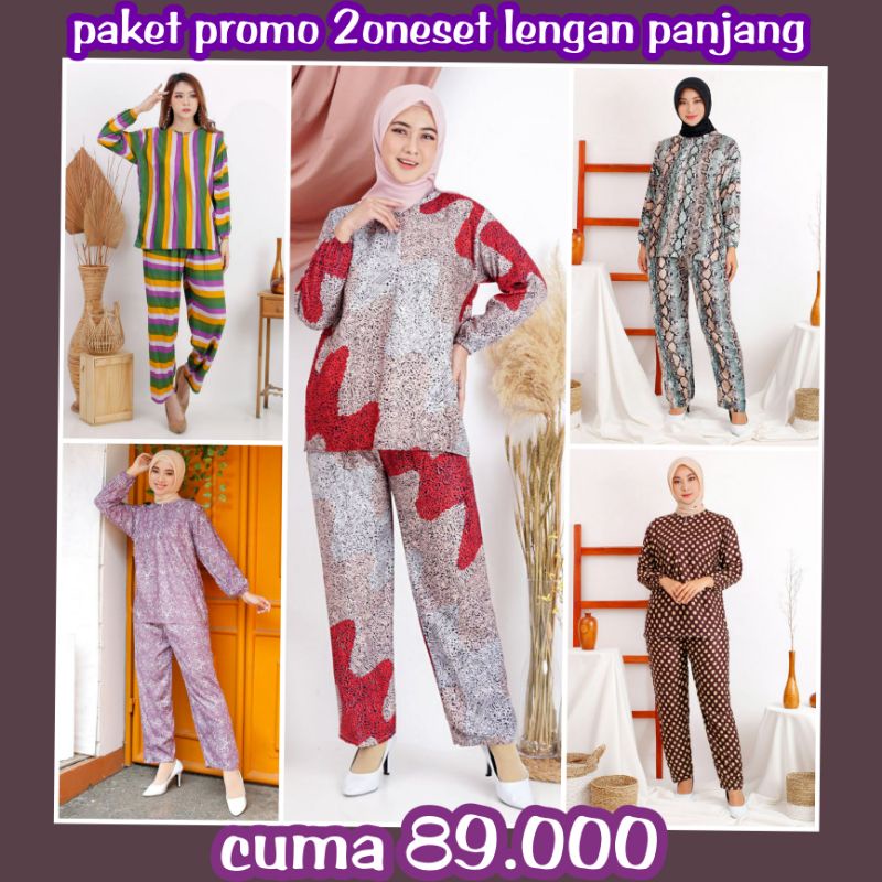 one set lengan panjang praha busui- by Banez ecer grosir termurah se Indonesia/one set viral/piyama/