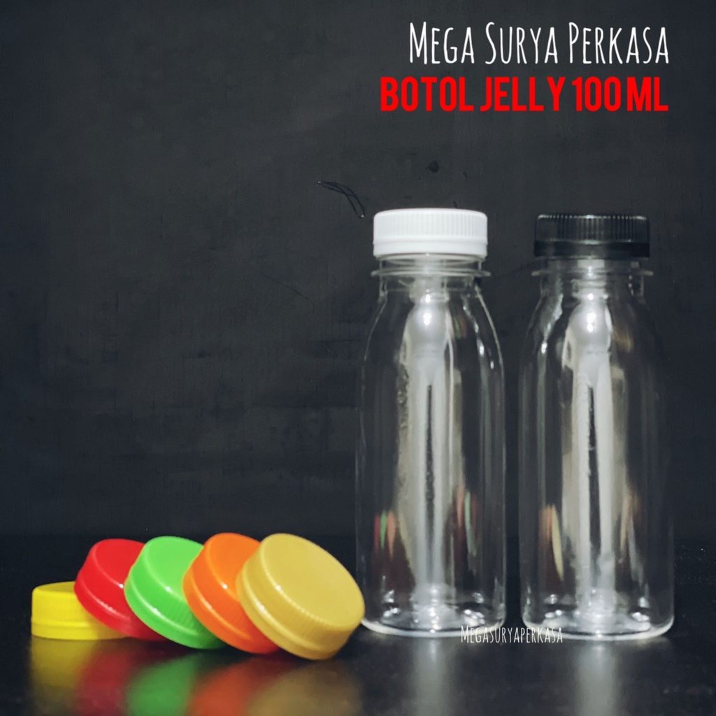 Botol Plastik Jelly 100ml pudot 100ml/Botol Plastik 100 ml/jus jamu (100 Pcs)