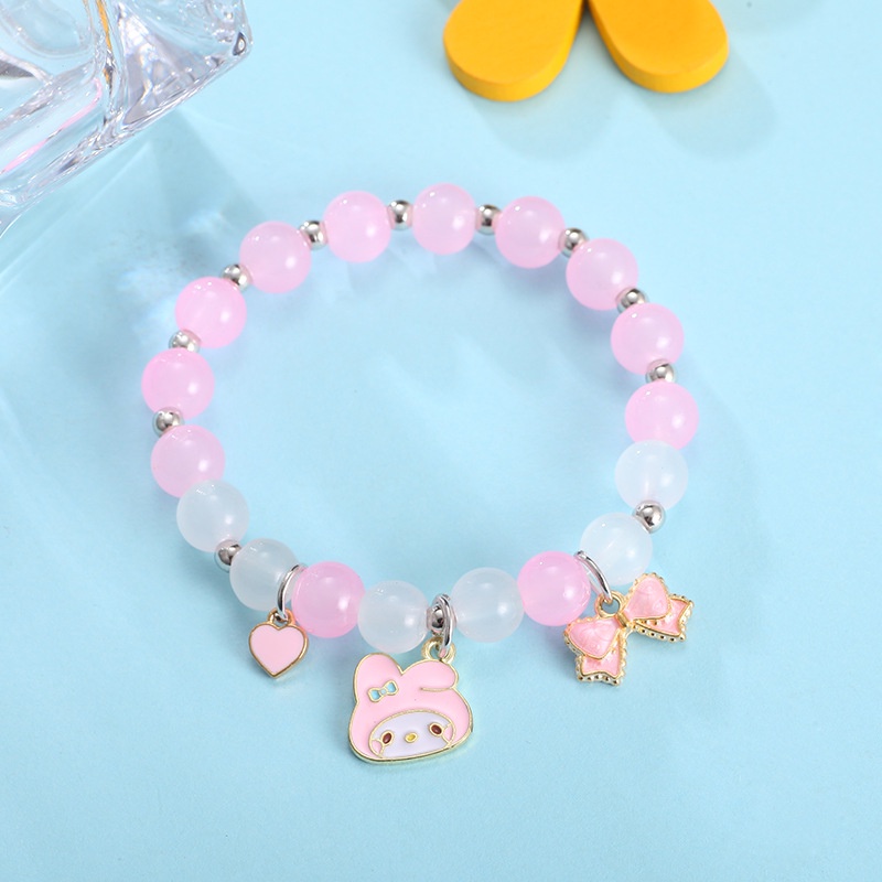 Gelang Manik-Manik Kristal Motif Kartun Gaya Korea Untuk Pria Dan Wanita