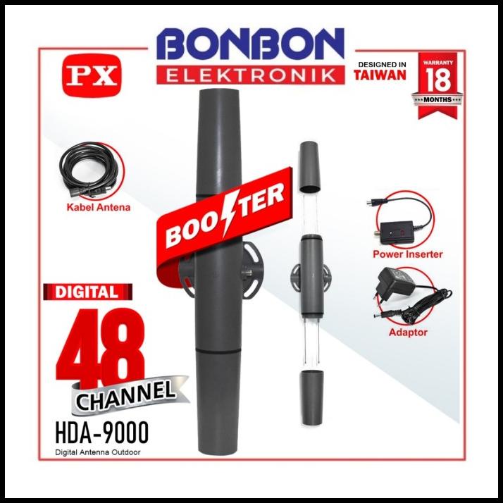 Px Antena Tv Indoor Antena Digital Analog + Kabel Hda-9000 / Hda9000