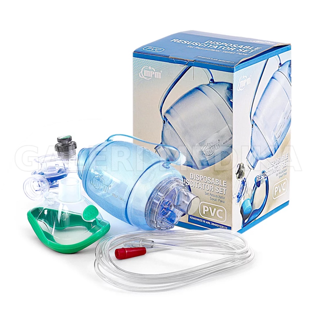 MPM Ambubag PVC Disposable Resuscitator / Ambu Bag MPM - Alat Bantu Pernapasan