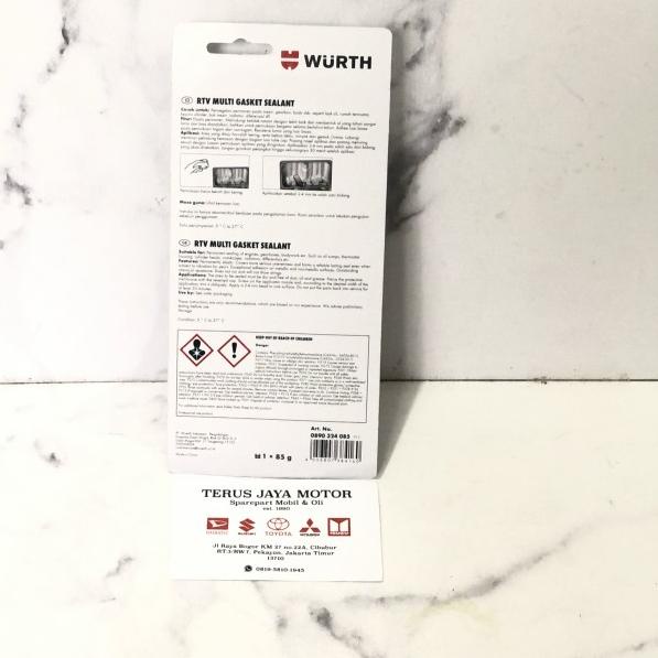 

WURTH RTV Multi gasket Sealant Grey 85gr ASLI!